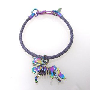 COACH UNICORN BRAIDED CHARM FRIENDSHIP BRACELET Leather GIFT BOX